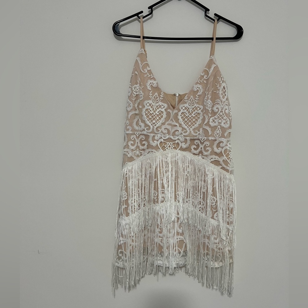 Lace fringe dress